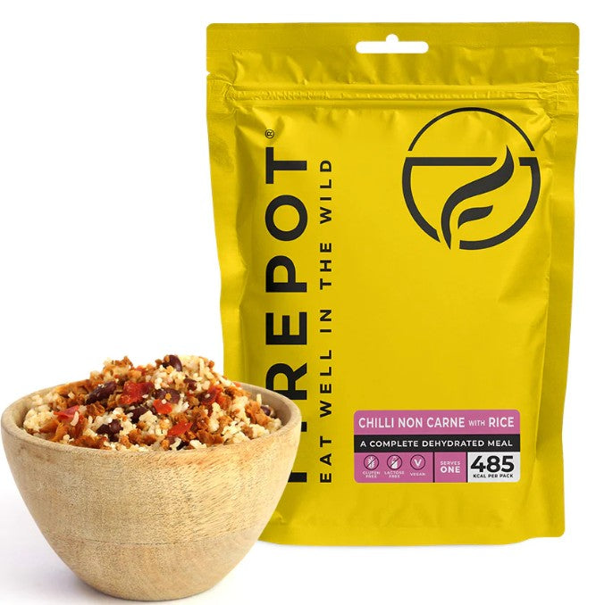 Firepot Chilli Non Carne Met Rijst 135g - Peak Pioneers