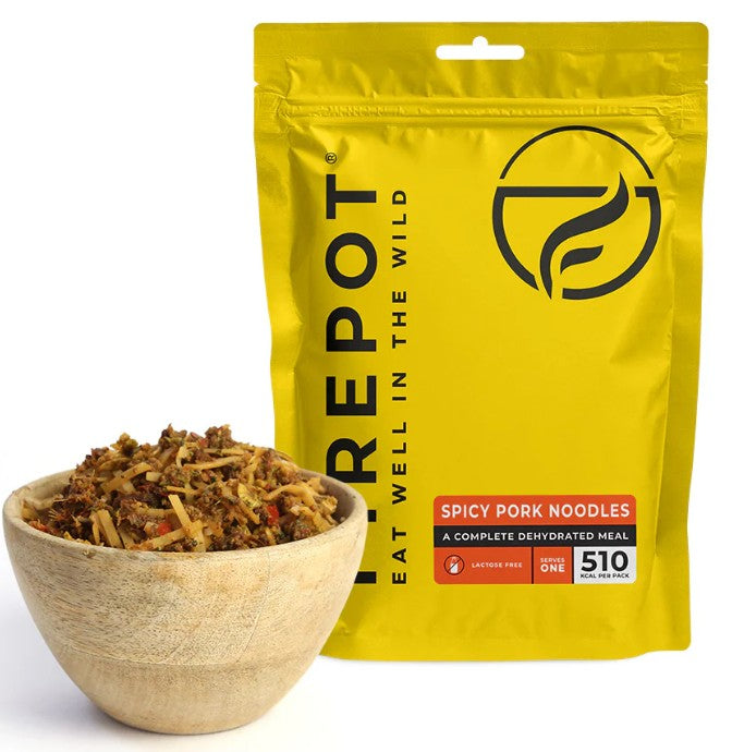 Firepot Spicy Pork Noedels 105g - Peak Pioneers