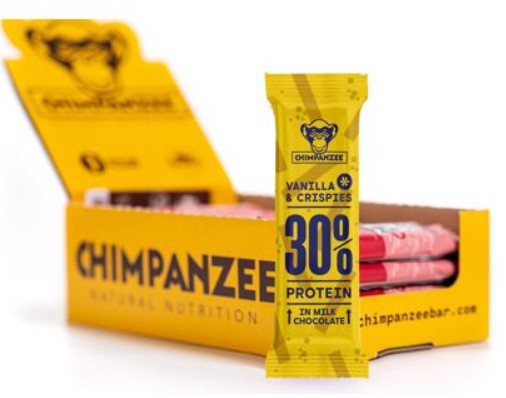Chimpanzee Protein Bar Vanilla & Crispies - Peak Pioneers